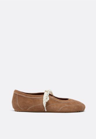 Leather Bow Sneakers