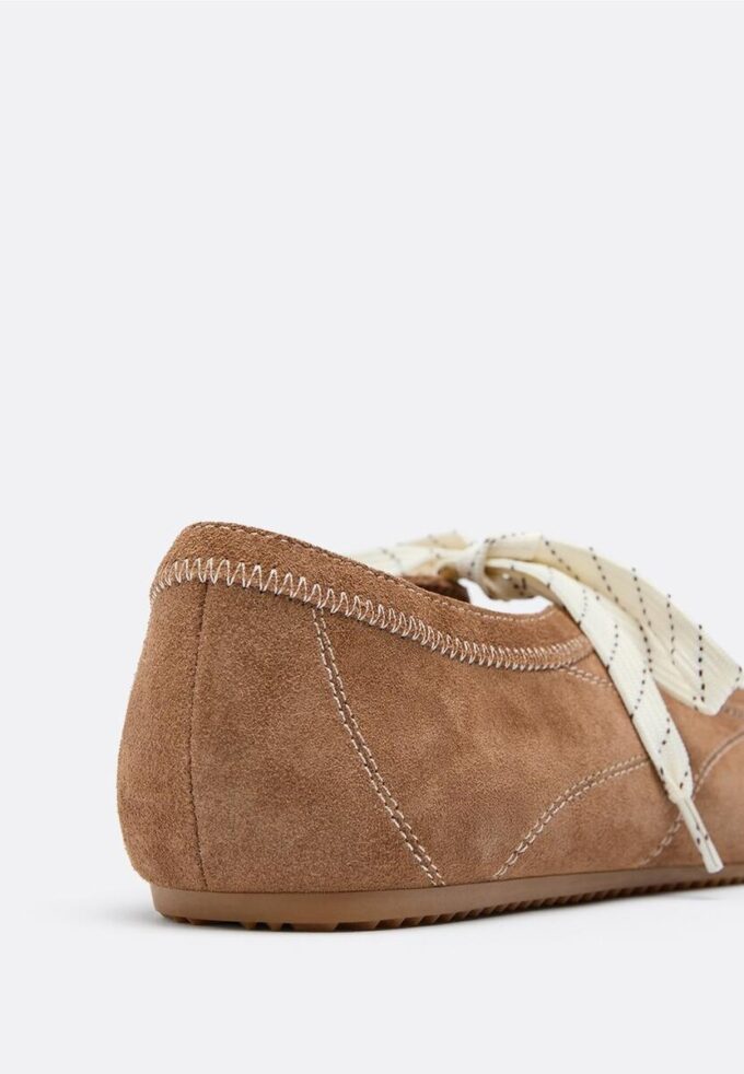 Leather Bow Sneakers