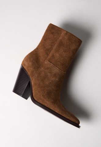 Leather Cowboy Ankle Boots