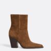 Leather Cowboy Ankle Boots