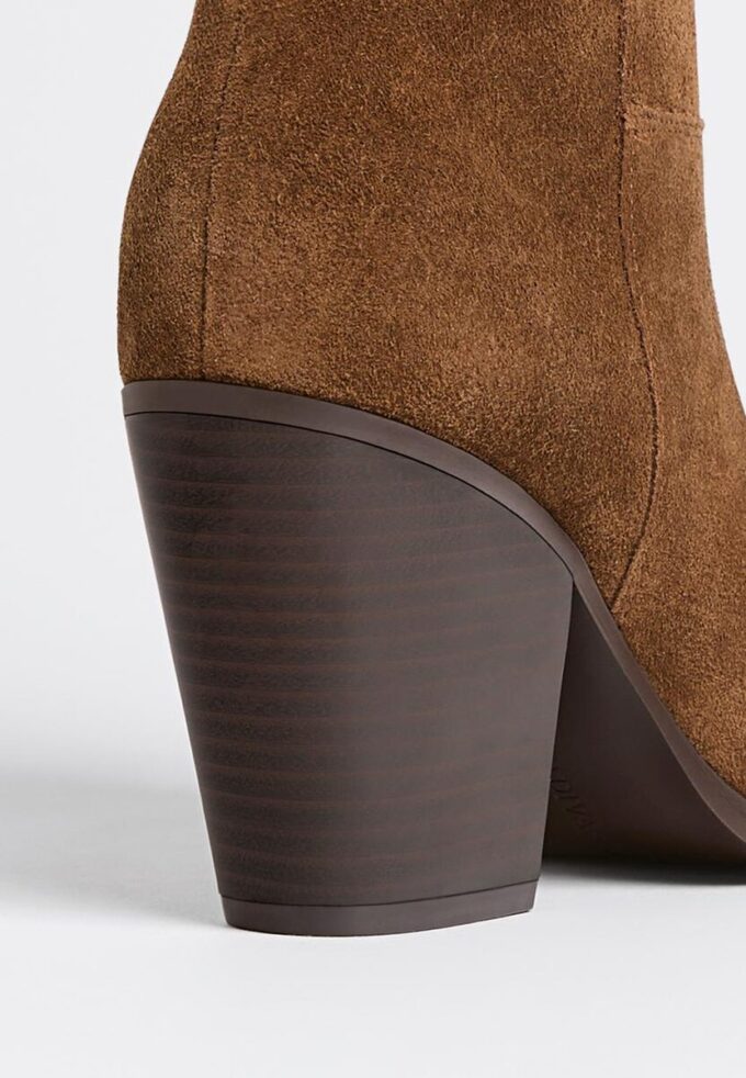 Leather Cowboy Ankle Boots