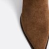 Leather Cowboy Ankle Boots