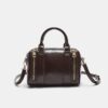 Leather Effect Bag with Zips