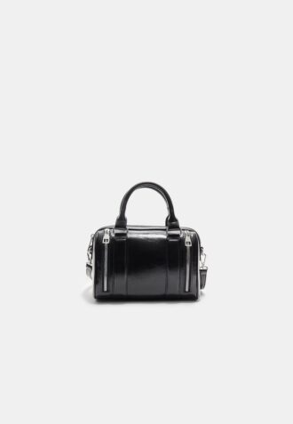 Leather Effect Bag with Zips