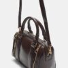 Leather Effect Bag with Zips