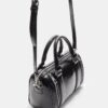 Leather Effect Bag with Zips