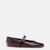 Leather Effect Ballet Flats with Toecap