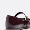 Leather Effect Ballet Flats with Toecap