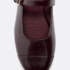 Leather Effect Ballet Flats with Toecap