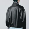 Leather Effect Balloon Jacket with Belt Leather Effect Balloon Jacket with Belt