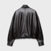 Leather Effect Balloon Jacket with Belt Leather Effect Balloon Jacket with Belt