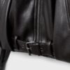 Leather Effect Balloon Jacket with Belt Leather Effect Balloon Jacket with Belt