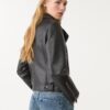 Leather Effect Biker Jacket Leather Effect Biker Jacket