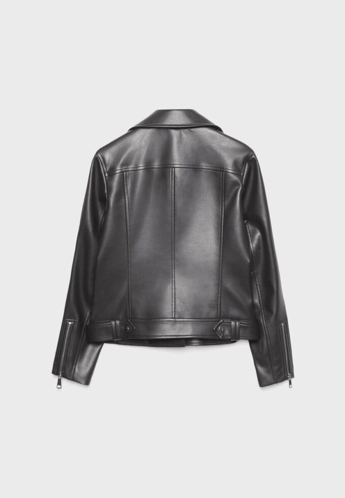 Leather Effect Biker Jacket Leather Effect Biker Jacket