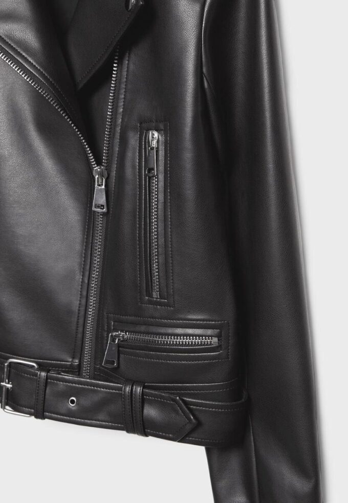 Leather Effect Biker Jacket Leather Effect Biker Jacket