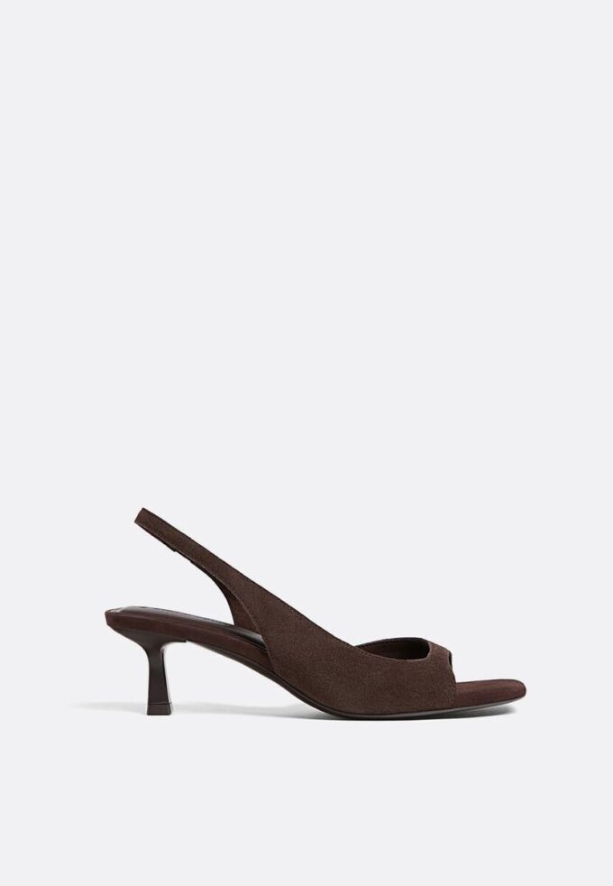 Leather High-Heel Sandals