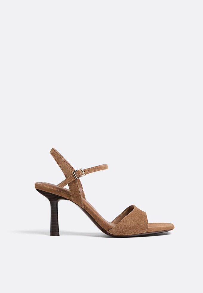 Leather High-Heel Sandals