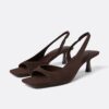 Leather High-Heel Sandals