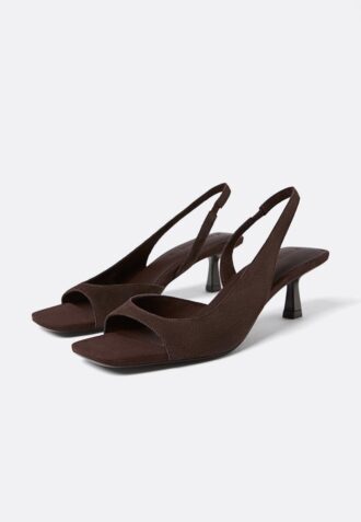 Leather High-Heel Sandals