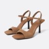 Leather High-Heel Sandals