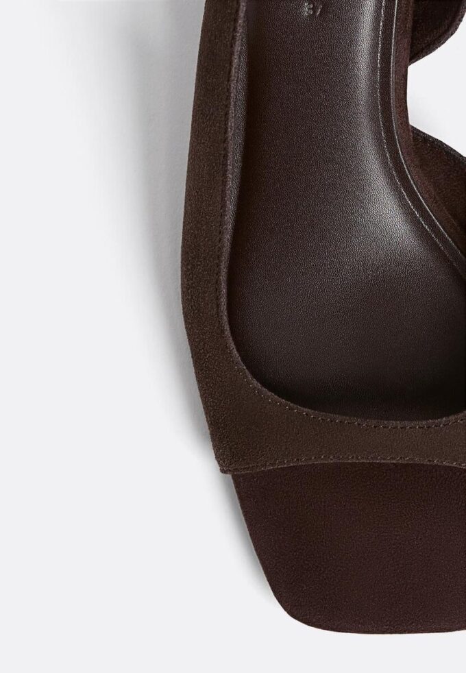 Leather High-Heel Sandals