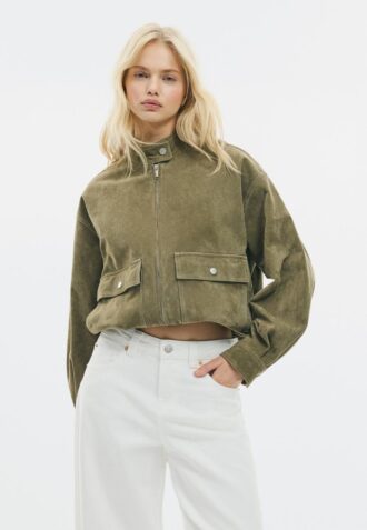 Leather Jacket with Pockets