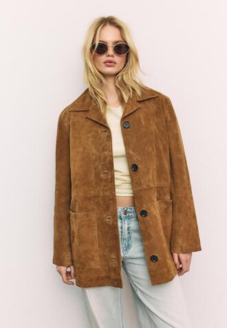 Leather Jacket with Pockets