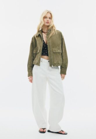 Leather Jacket with Pockets