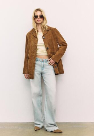 Leather Jacket with Pockets