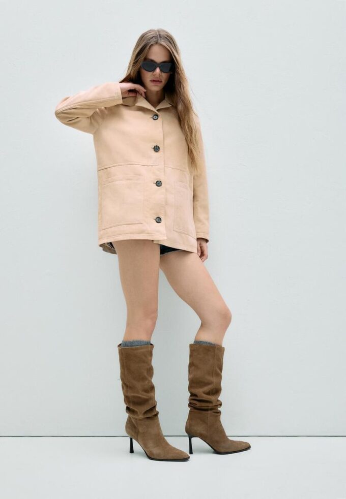 Leather Jacket with Pockets