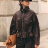 Leather Jacket with Pockets and Adjustable Waist Leather Jacket with Pockets and Adjustable Waist