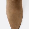 Leather Slouchy Stiletto Heel High Boots