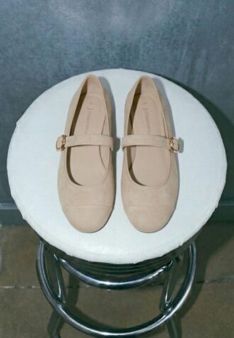Leather Toecap Ballerina Flats
