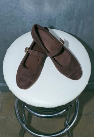 Leather Toecap Ballerina Flats