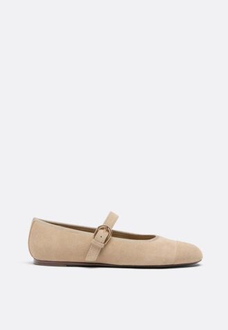 Leather Toecap Ballerina Flats