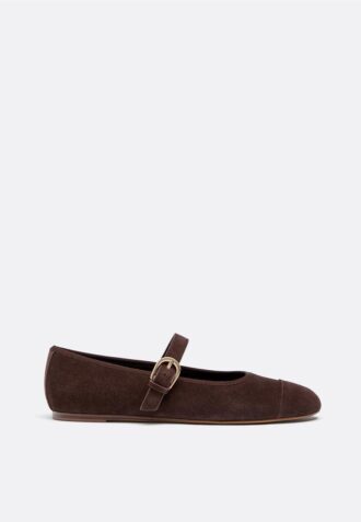 Leather Toecap Ballerina Flats