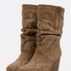 Leather Wedge Heel Boots Leather Wedge Heel Boots
