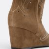 Leather Wedge Heel Boots Leather Wedge Heel Boots