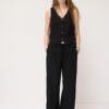 Linen Effect Buttoned Waistcoat Linen Effect Buttoned Waistcoat