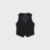 Linen Effect Buttoned Waistcoat Linen Effect Buttoned Waistcoat