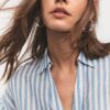 Linen-Effect Kimono Sleeve Shirt Linen-Effect Kimono Sleeve Shirt