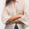 Linen-Effect Kimono Sleeve Shirt Linen-Effect Kimono Sleeve Shirt