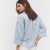 Linen-Effect Kimono Sleeve Shirt Linen-Effect Kimono Sleeve Shirt