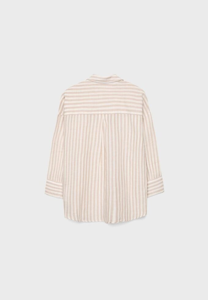Linen-Effect Kimono Sleeve Shirt Linen-Effect Kimono Sleeve Shirt