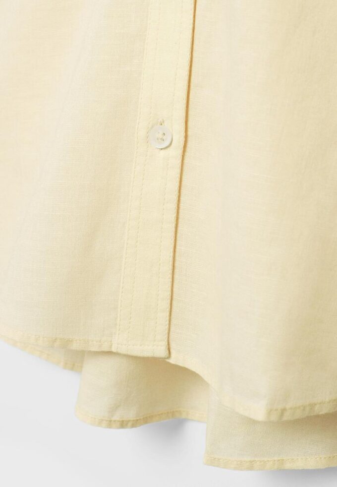 Linen-Effect Kimono Sleeve Shirt Linen-Effect Kimono Sleeve Shirt