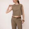 Linen Effect Racerback Top Linen Effect Racerback Top