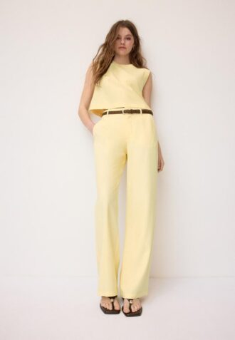 Linen Effect Racerback Top