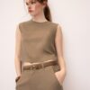 Linen Effect Racerback Top Linen Effect Racerback Top