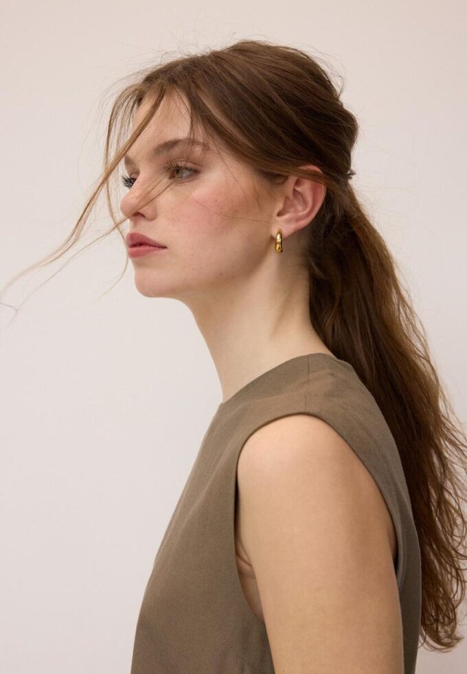 Linen Effect Racerback Top Linen Effect Racerback Top