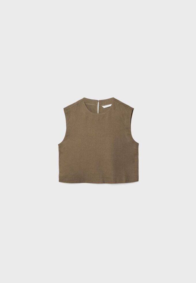 Linen Effect Racerback Top Linen Effect Racerback Top